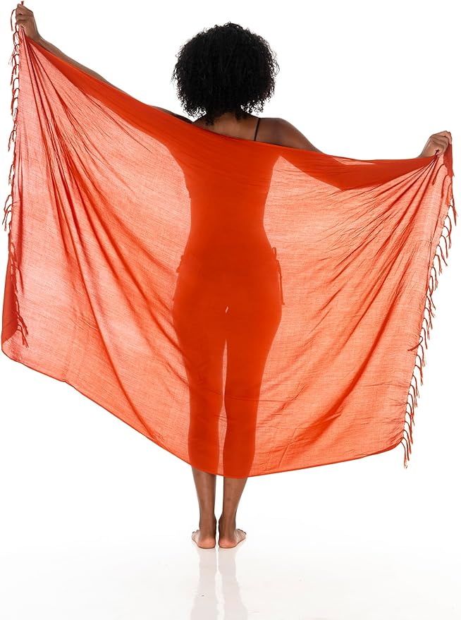 Solid Sarong Wrap - Beach Cover-Up Skirt by SHU-SHI