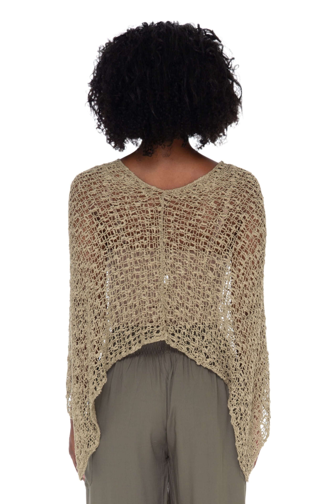 Open-Knit Popcorn Poncho - Lightweight Cover-Up by SHU-SHI - Love ShuShi