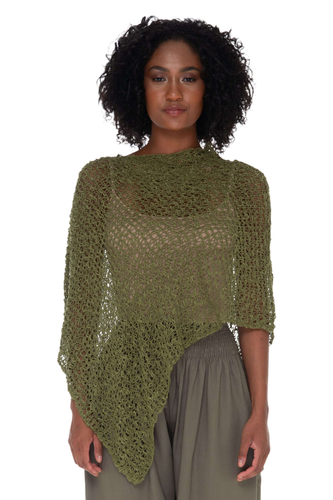 Open-Knit Popcorn Poncho - Lightweight Cover-Up by SHU-SHI - Love ShuShi