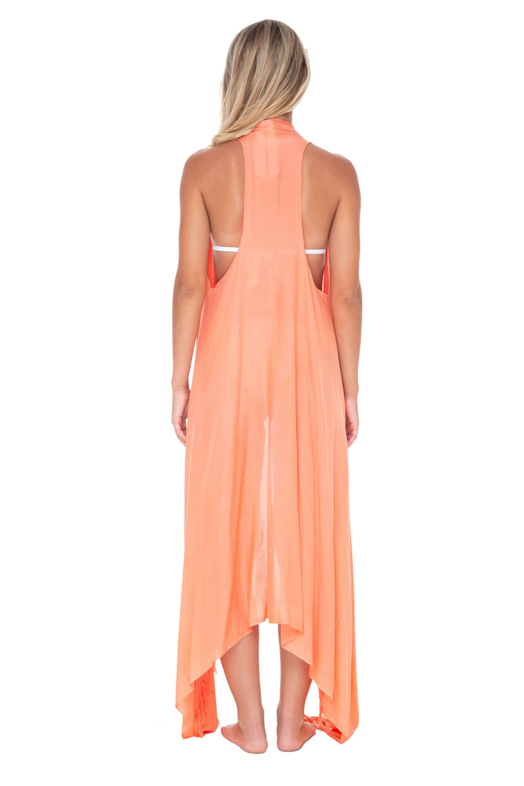 Lightweight Long Sarong Vest Kimono Beach Cover-Up - Love ShuShi