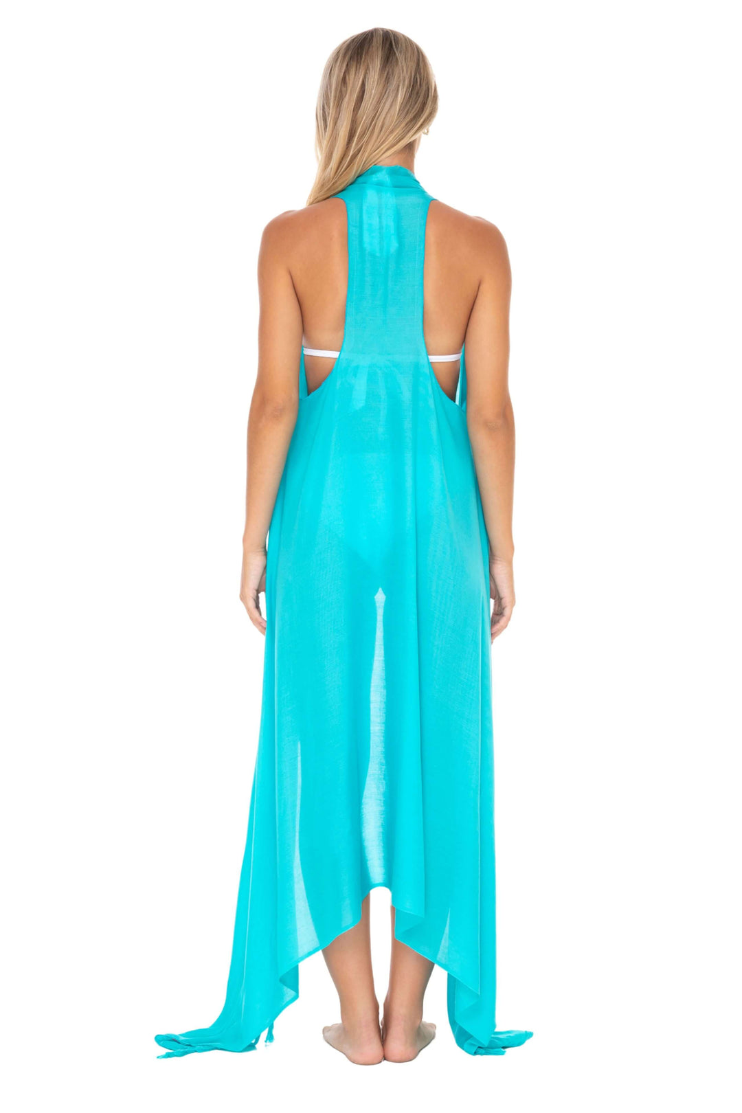 Lightweight Long Sarong Vest Kimono Beach Cover-Up - Love ShuShi