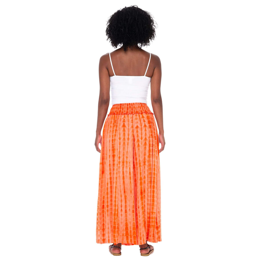 SHU-SHI Flowy Palazzo Pants for Women - Wide Leg, Elastic Waistband, Layered Style, Side Pockets - Love ShuShi