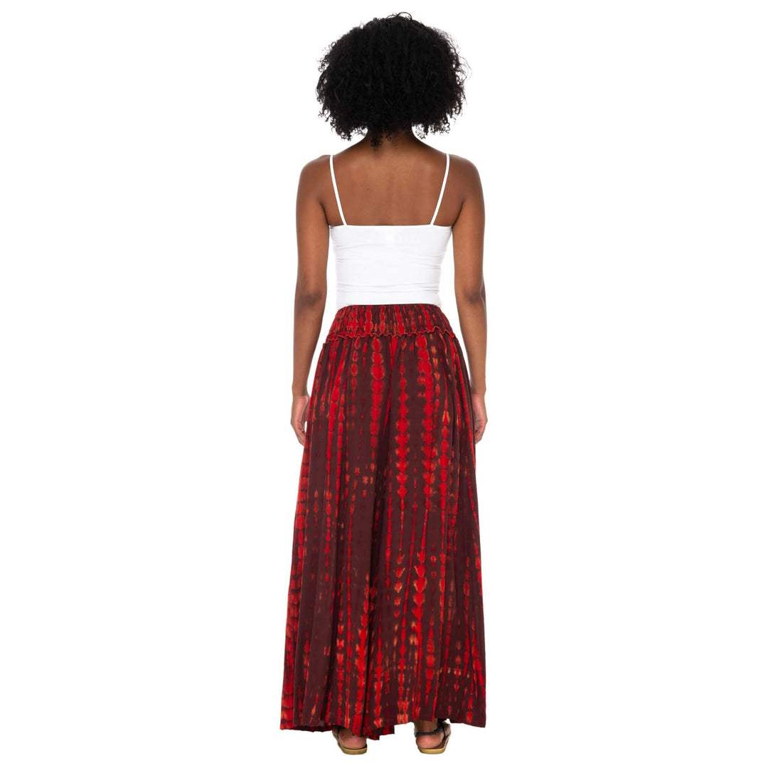 SHU-SHI Flowy Palazzo Pants for Women - Wide Leg, Elastic Waistband, Layered Style, Side Pockets - Love ShuShi