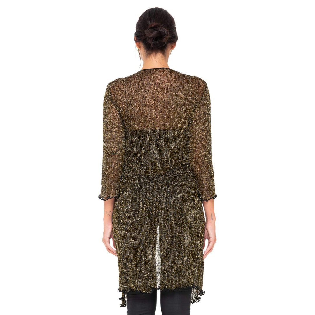 Dressy Metallic Poncho for Women Lightweight Sparkly Evening Cover Up -  by SHU-SHI - Love ShuShi