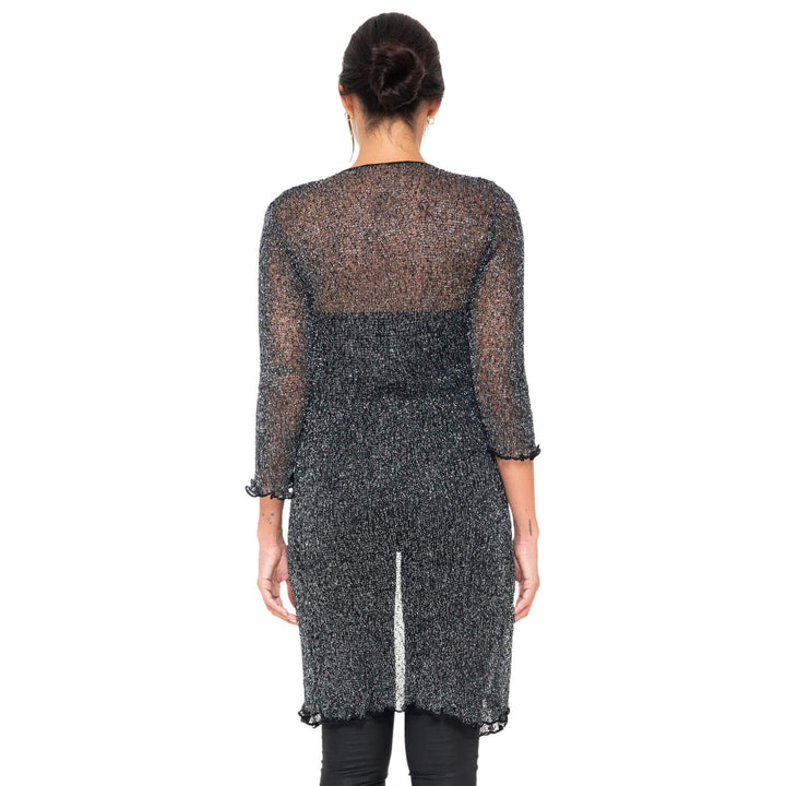 Dressy Metallic Poncho for Women Lightweight Sparkly Evening Cover Up -  by SHU-SHI - Love ShuShi