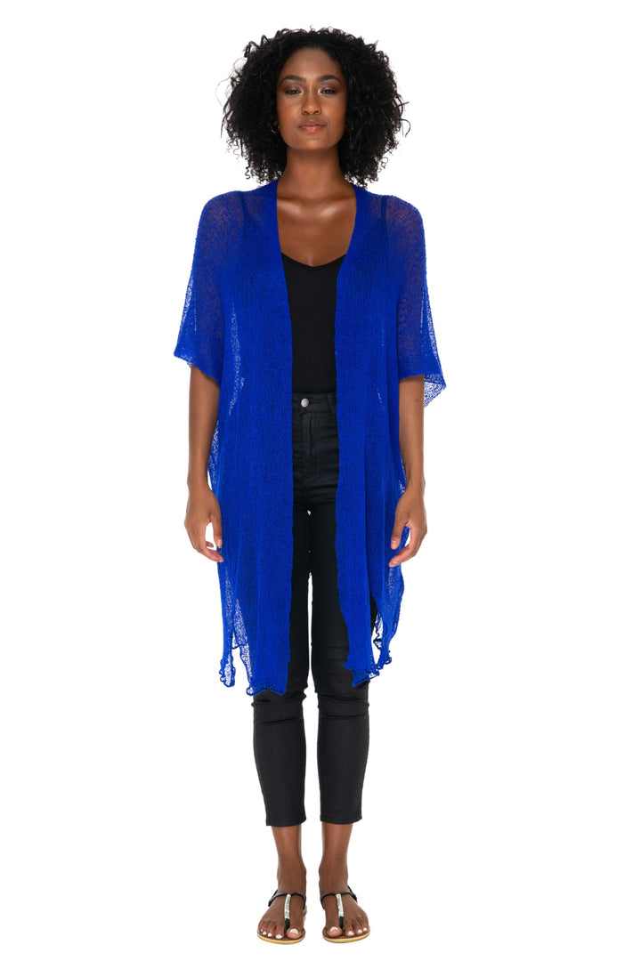 Wide Sheer Kimono Cardigan - Open Front Cover-Up by SHU-SHI - Love ShuShi