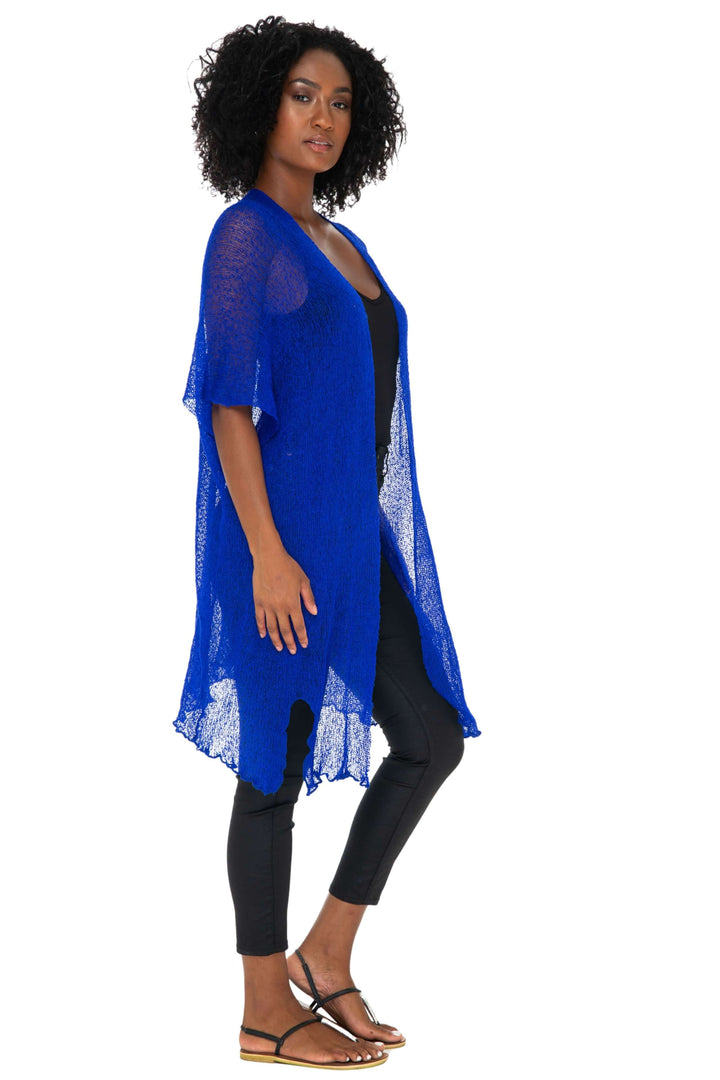 Wide Sheer Kimono Cardigan - Open Front Cover-Up by SHU-SHI - Love ShuShi