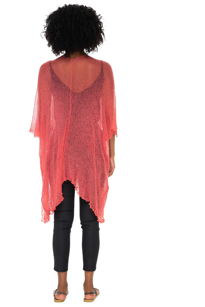 Wide Sheer Kimono Cardigan - Open Front Cover-Up by SHU-SHI - Love ShuShi
