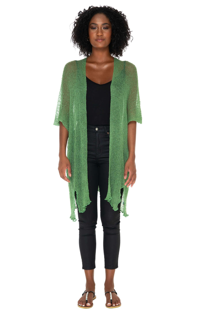 Wide Sheer Kimono Cardigan - Open Front Cover-Up by SHU-SHI - Love ShuShi