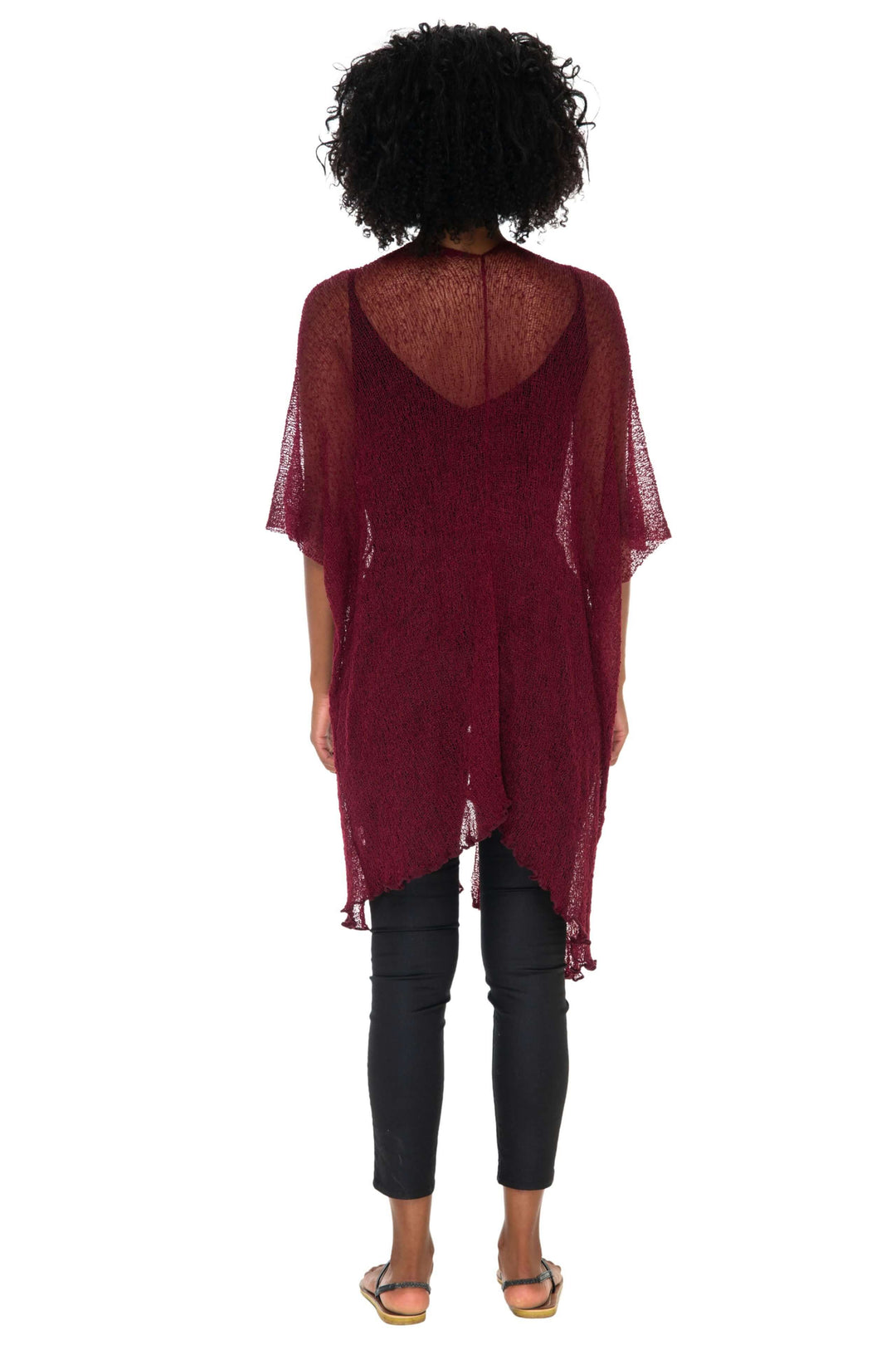 Wide Sheer Kimono Cardigan - Open Front Cover-Up by SHU-SHI - Love ShuShi