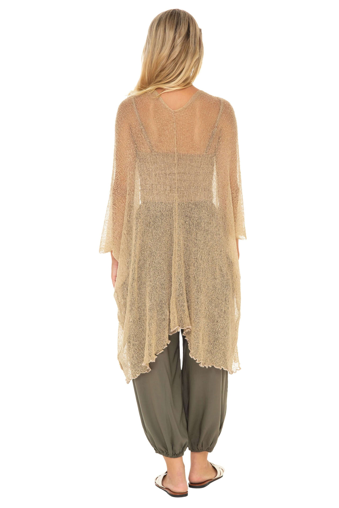 Wide Sheer Kimono Cardigan - Open Front Cover-Up by SHU-SHI - Love ShuShi