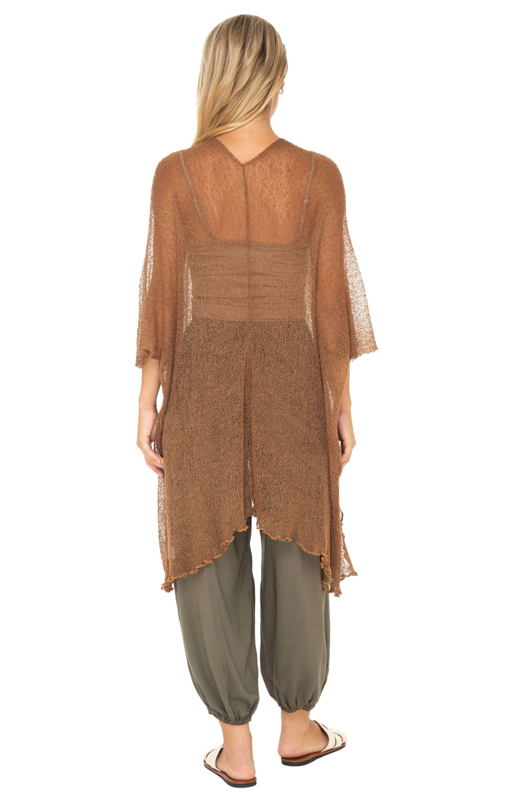 Wide Sheer Kimono Cardigan - Open Front Cover-Up by SHU-SHI - Love ShuShi