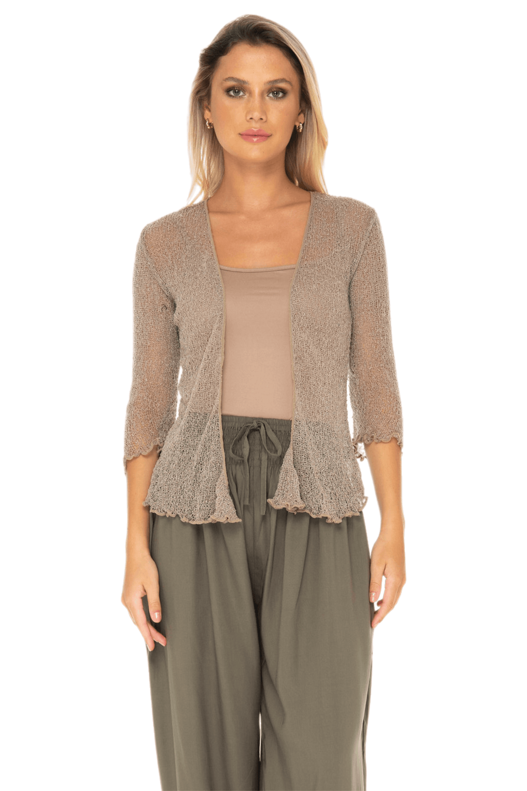 Sheer Shrug - Lightweight Knit Cardigan by SHU-SHI