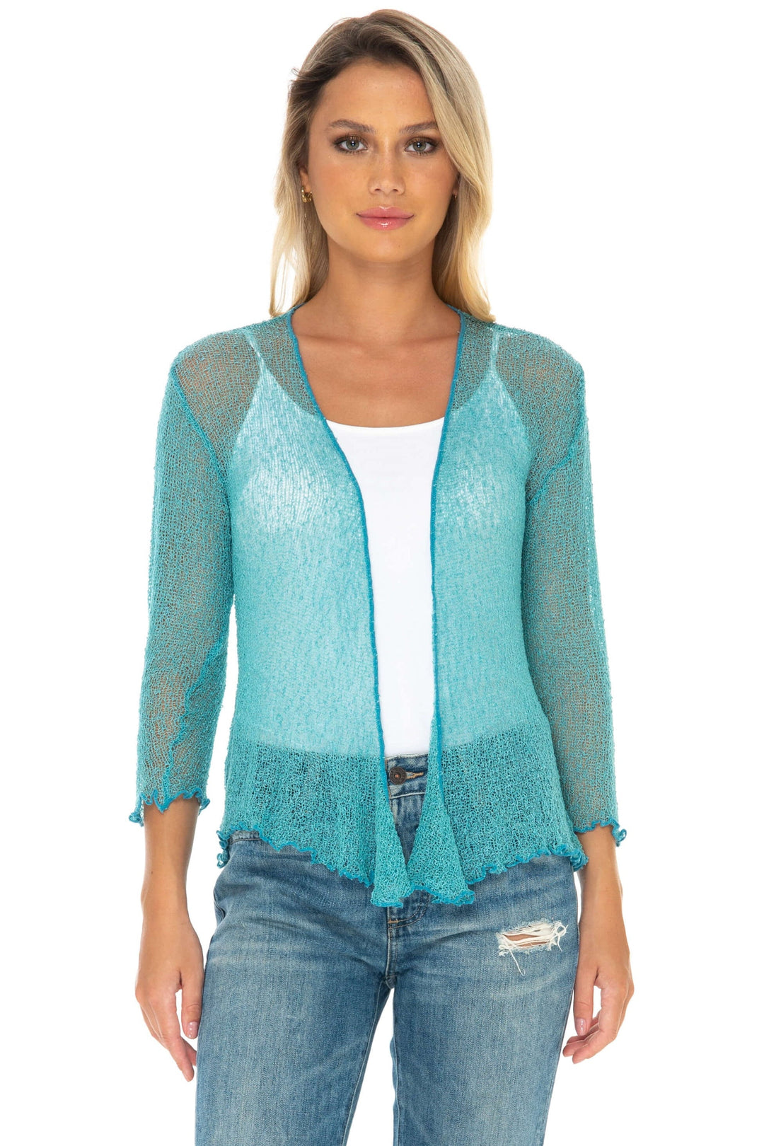 Sheer Shrug - Lightweight Knit Cardigan by SHU-SHI - Love ShuShi