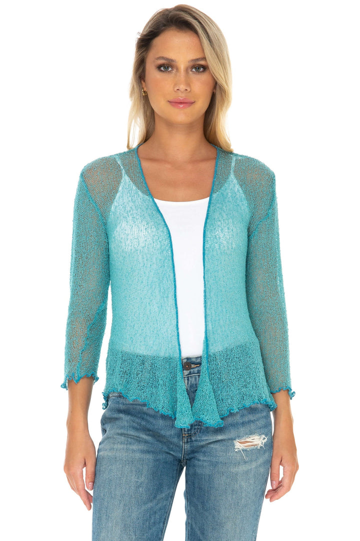 Sheer Shrug - Lightweight Knit Cardigan by SHU-SHI - Love ShuShi