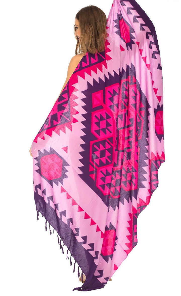 Ethnic Design Sarong with Fringe - Love ShuShi