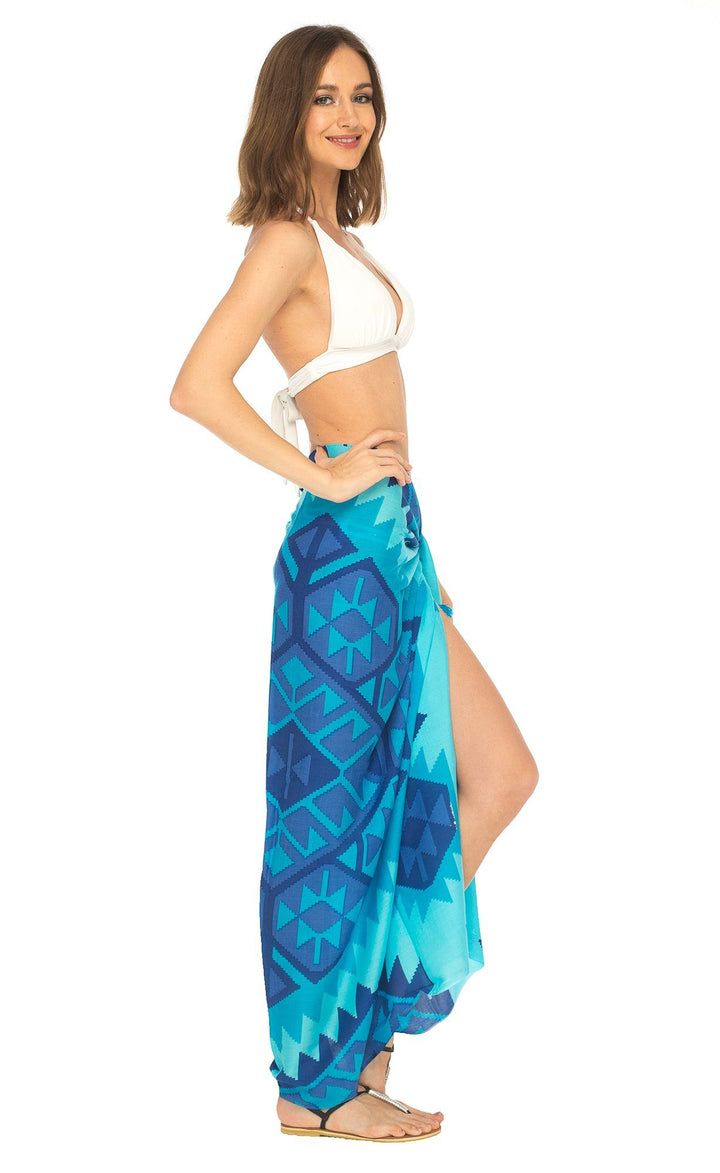 Ethnic Design Sarong with Fringe - Love ShuShi