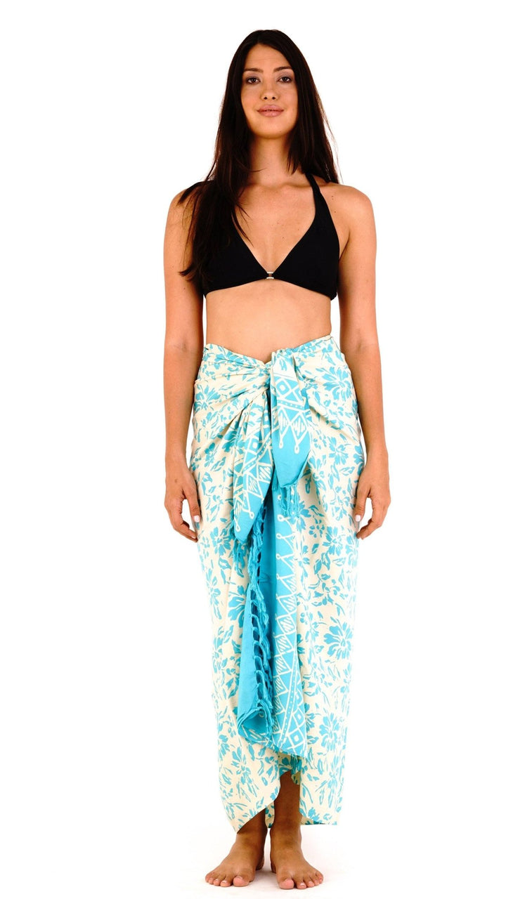 SHU - SHI Natural Floral Print Sarong - Love ShuShi