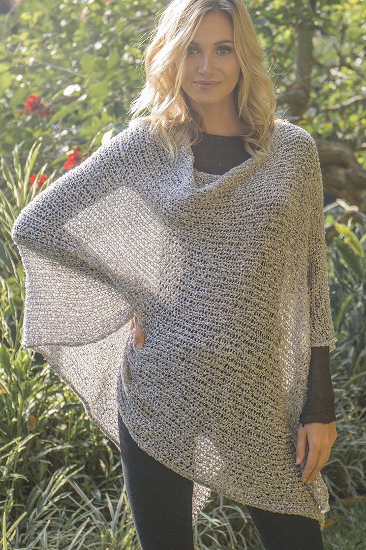 SHU-SHI Womens Cozy Poncho Shrug Lightweight Knit Pullover Sweater Top Coverup Shawl - Love ShuShi